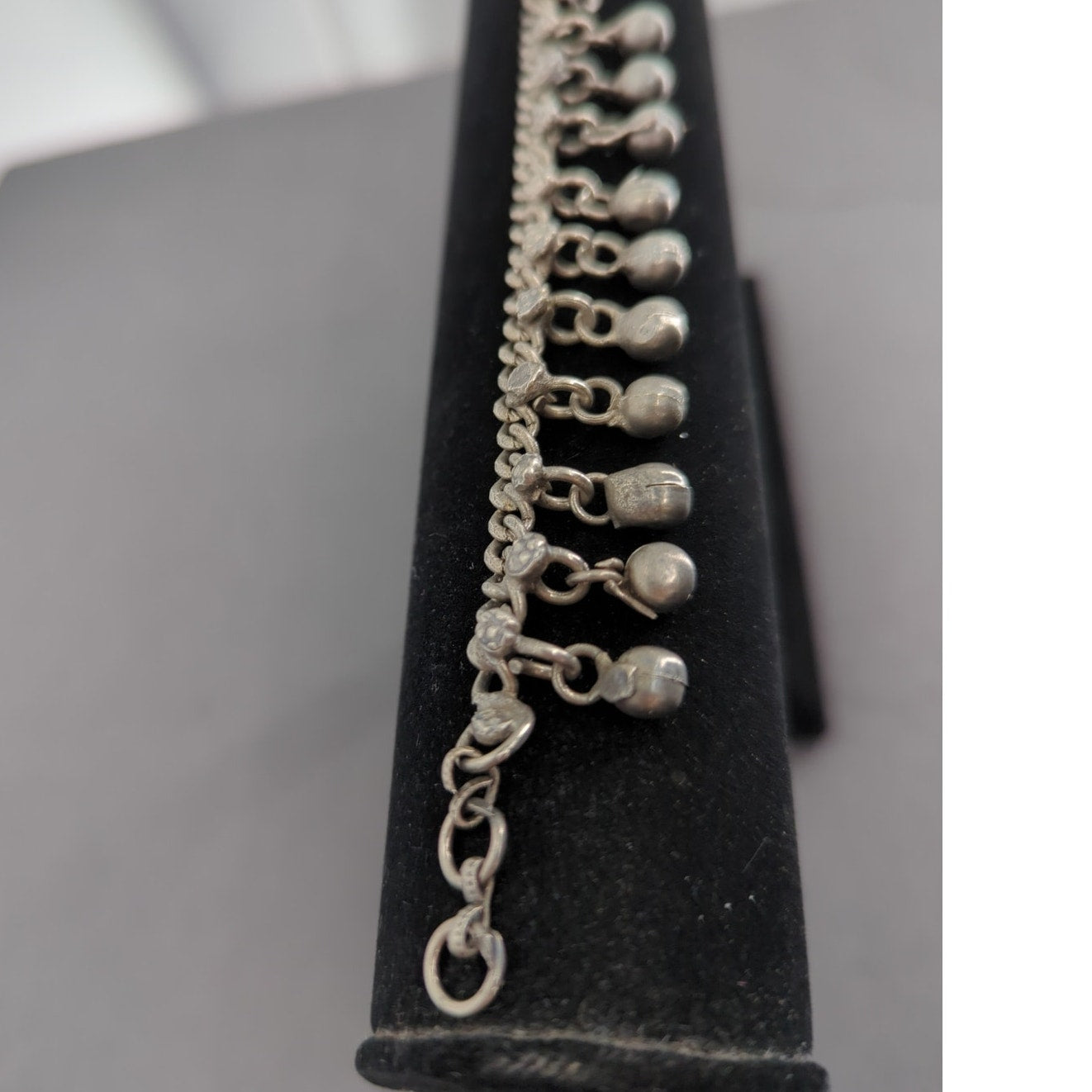 Vintage Silvertone Jingles Ankle Bracelet Anklet Missing One