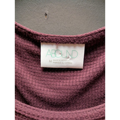 NWT Abound Scoop Neck Bodysuit Long sleeve Wine thermal knit Size Medium thong