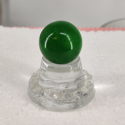 Vintage Coca Cola Enjoy Coke Advertising Glass Marble Green White Logo Shooter #