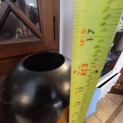 Large Two Tone Wood Vase Handcrafted Thailand Organic Modern Minimalist 16.5"
