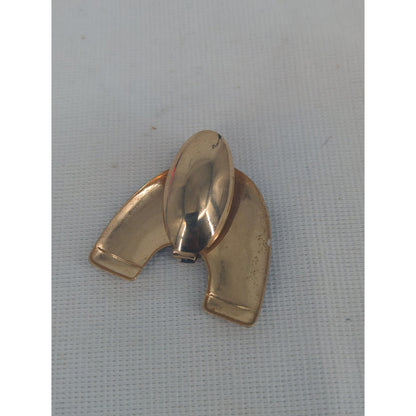 Vintage 1980s Gold-Tone & Black Enamel Geometric Dangle Clip-On Earrings