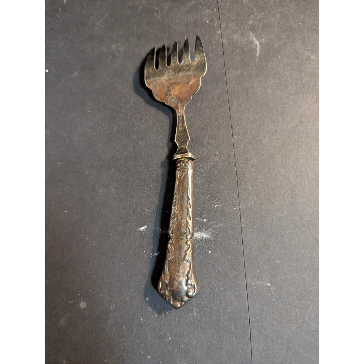 Antique William Adams EPNS Silverplated Ornate Sardine Fork Victorian