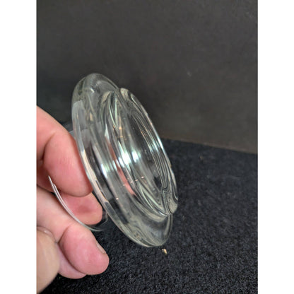 Vintage Etched Glass Mini Cheese/Butter Dome with Underplate