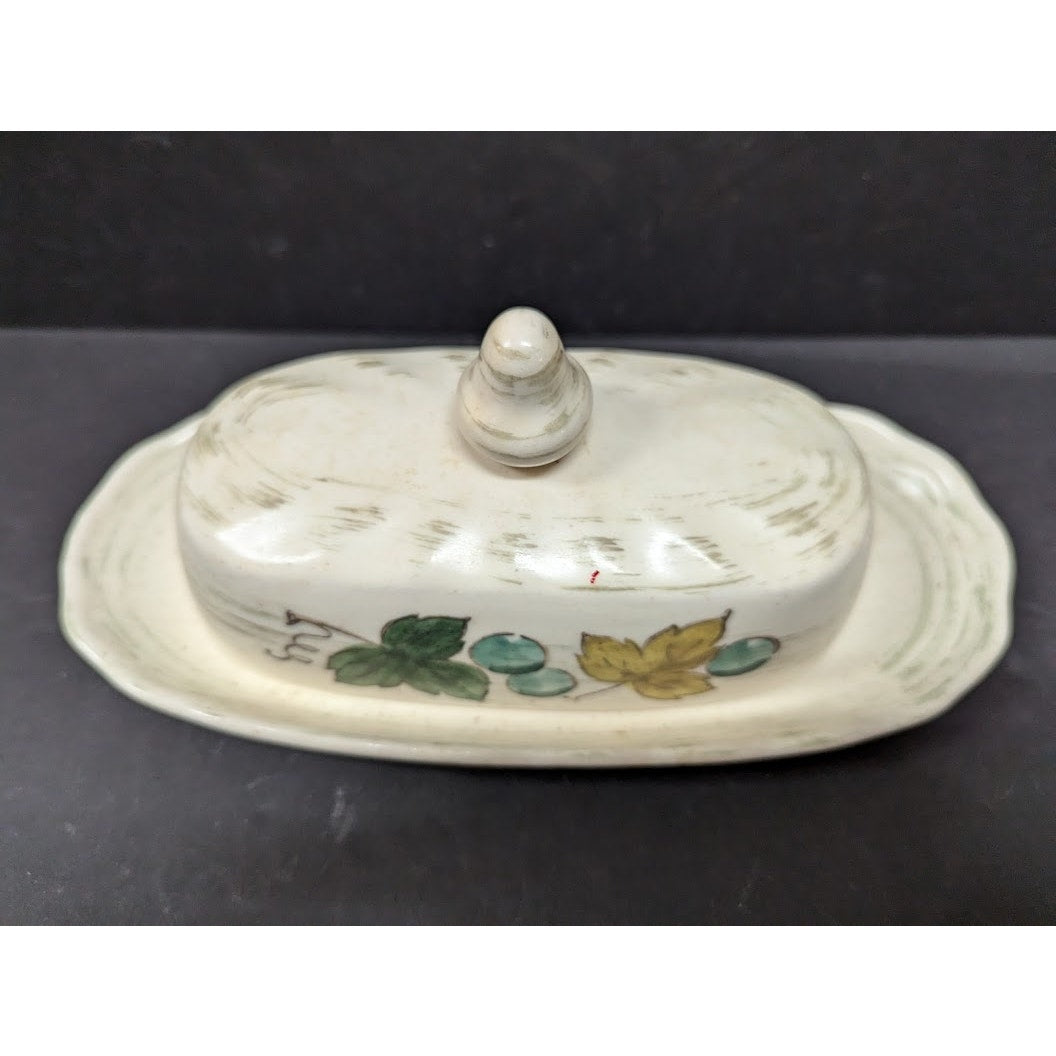 RETIRED Vineyard by Metlox Poppytrail Vernon 1/4 Lb Covered Butter Dish  8 7/8"