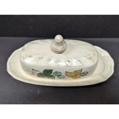 RETIRED Vineyard by Metlox Poppytrail Vernon 1/4 Lb Covered Butter Dish  8 7/8"