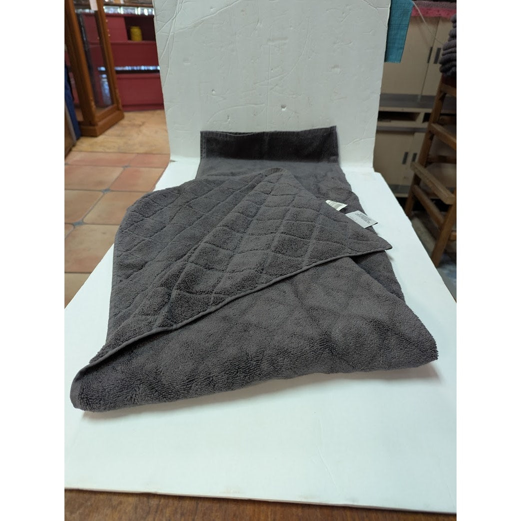 Enchante House Turkish Cotton Gracious Bath towel 28" x 54" Anthracite Geometric