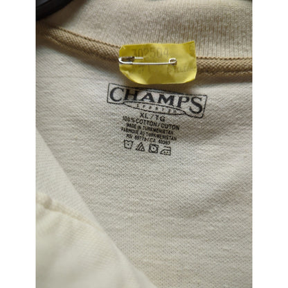 Vintage Collared Champs XL Short Sleeve cream bowling shirt HAZEL