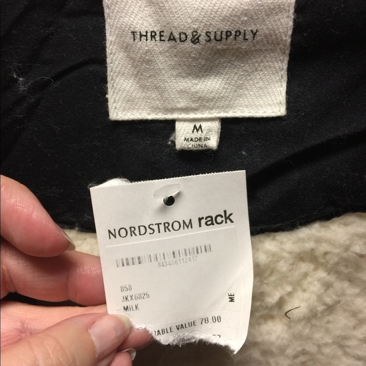 THREAD AND SUPPLY Wubby Fleece PullOver Size Medium NEW pockets cozy 1/4 zip