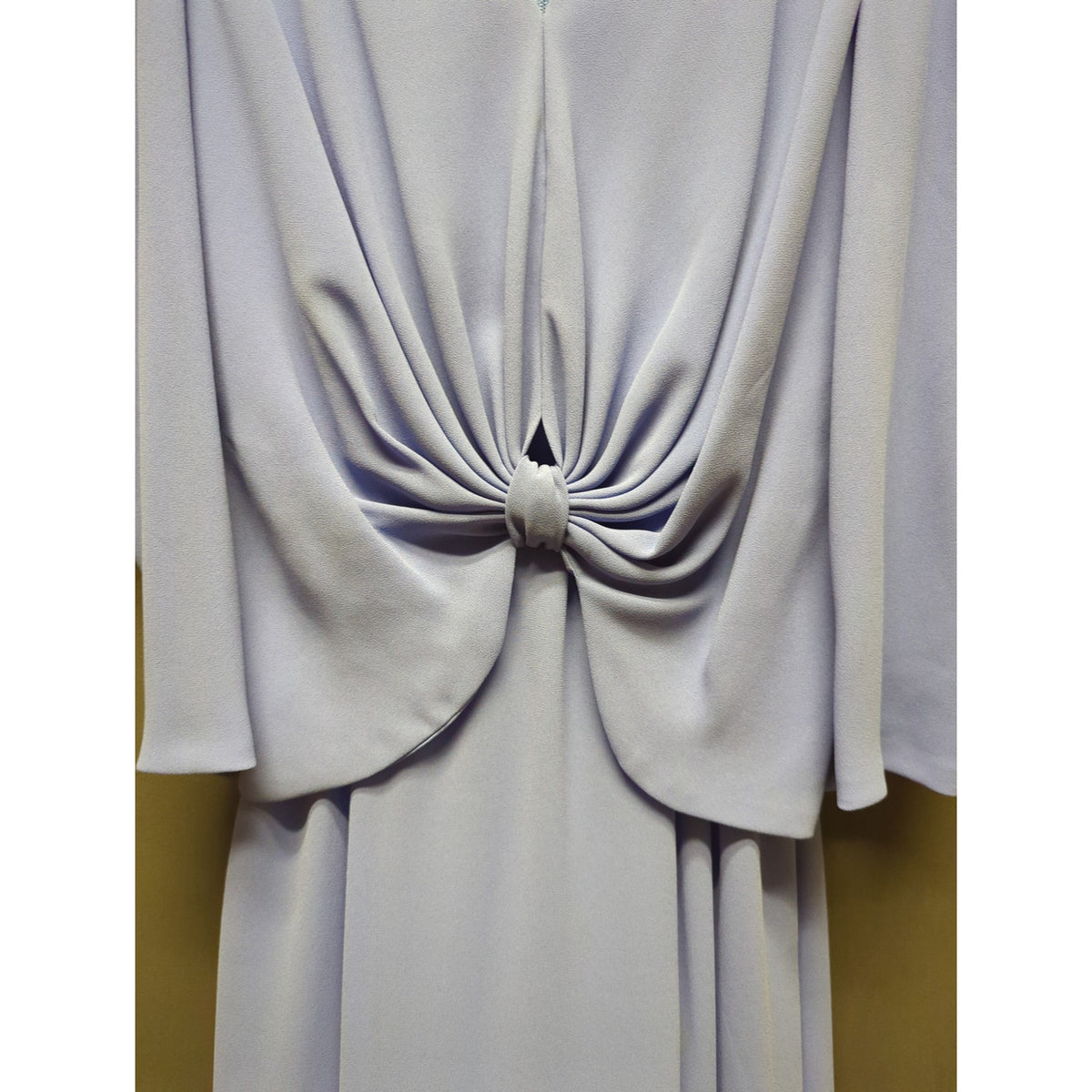 Vintage Elliette California Blue Maxi Dress 80s Shoulder Pads Pleated Regency