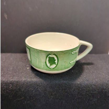 Royal China Colonial Homestead Green Tea Cup Vintage Farmhouse MCM PAIR OF TWO