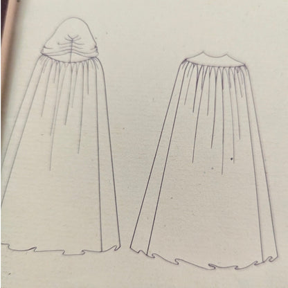 Vintage Folkwear 207 Kinsale Cloak Sewing Pattern 1970s Irish Cape & Hood