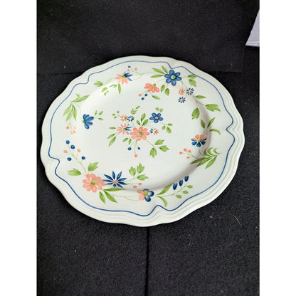 Sears Country French Ironstone Dinner Plate Vintage Cottage Floral Ceramic Dish