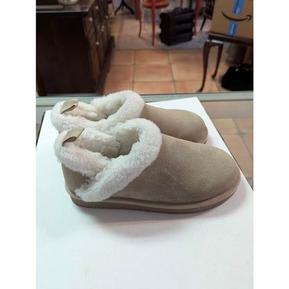 Koolaburra by UGG Burree Slippers Tan Chestnut Size 7 Faux Fur Lined