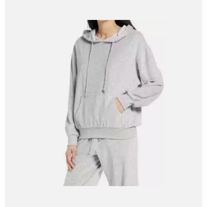 Treasure & Bond Kangaroo Pocket Velour Treatment Knit Hoodie Women's Large NEW