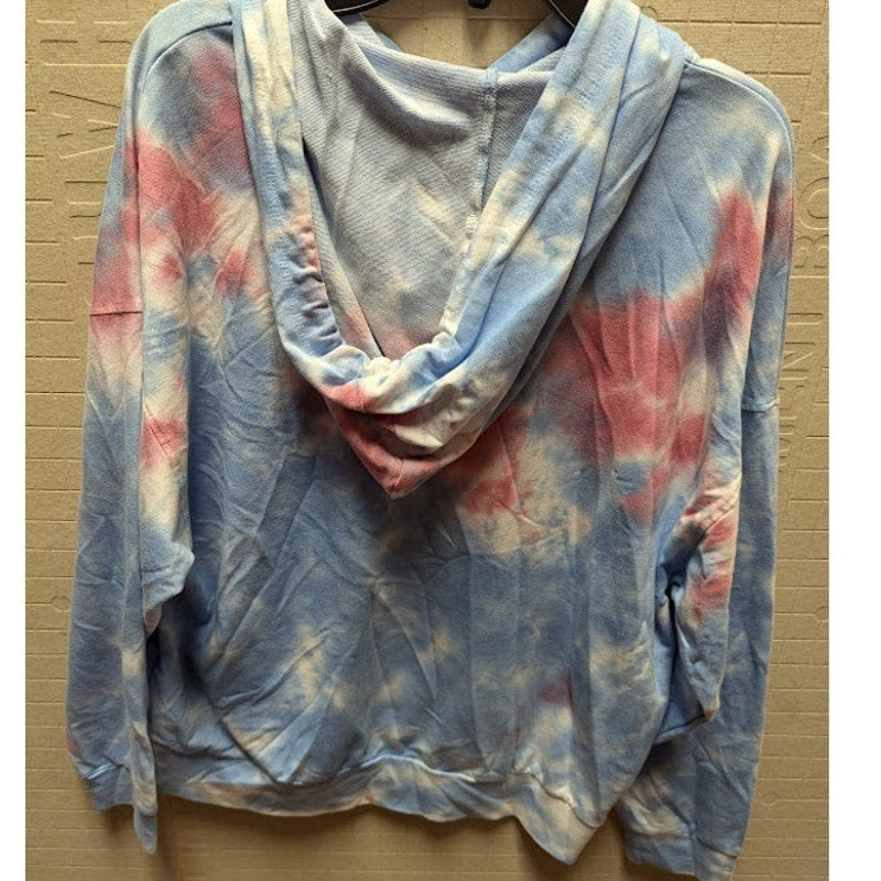 All in Favor Hoodie Tie Dye red white blue kangaroo pocket size XS NEW