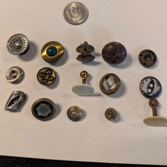 Curated Vintage Button Lot 15 Collector Estate Workwear, Military, Fashion LOT F