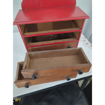 Charming 11" Tall Vintage Salesman Sample Miniature Dresser-Top Chest of Drawers