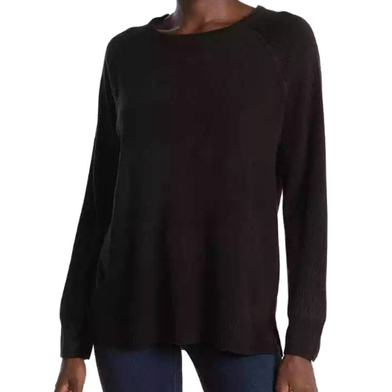 NWT Sweet Romeo Modern Crew Neck Raglan Sleeve Sweater Sz Small in Black