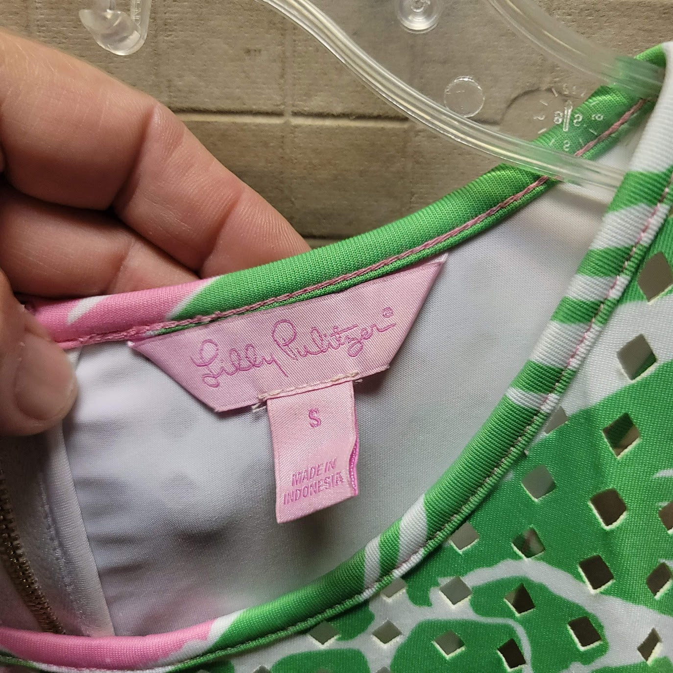Lilly Pulitzer Small Shift Dress Sleeveless Pink Green Pineapple Pink Pout Perla