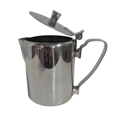 Vintage 18-8 Stainless Steel Lidded Creamer Pitcher Made in Japan