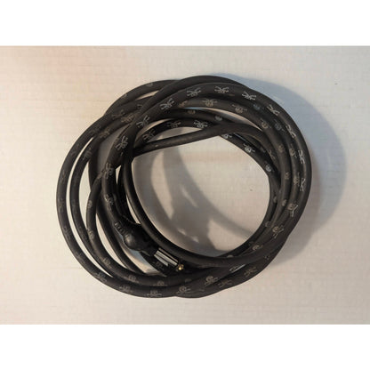 Vintage Bullet Cable 12 Ft Skull Molded Plug Guitar Instrument Cable Black