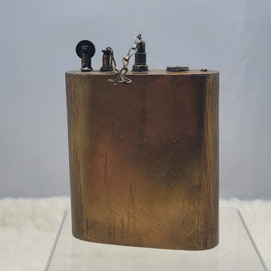 Vintage Antique Brass Oversize Flask Table Lighter Trench Art Military Steampunk