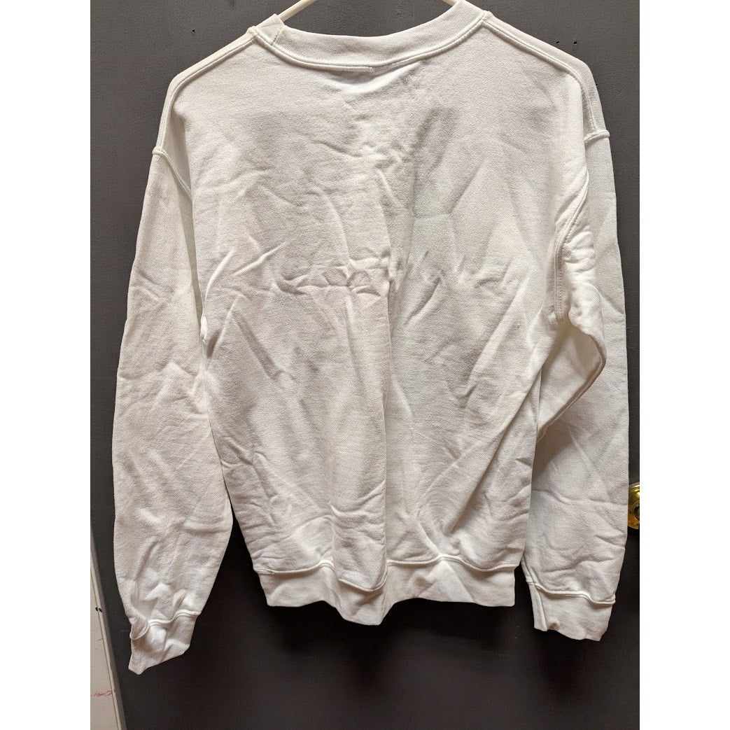 BP. White Glow Neon Sweatshirt long sleeve VOTE Size Small Graphic crew neck NEW