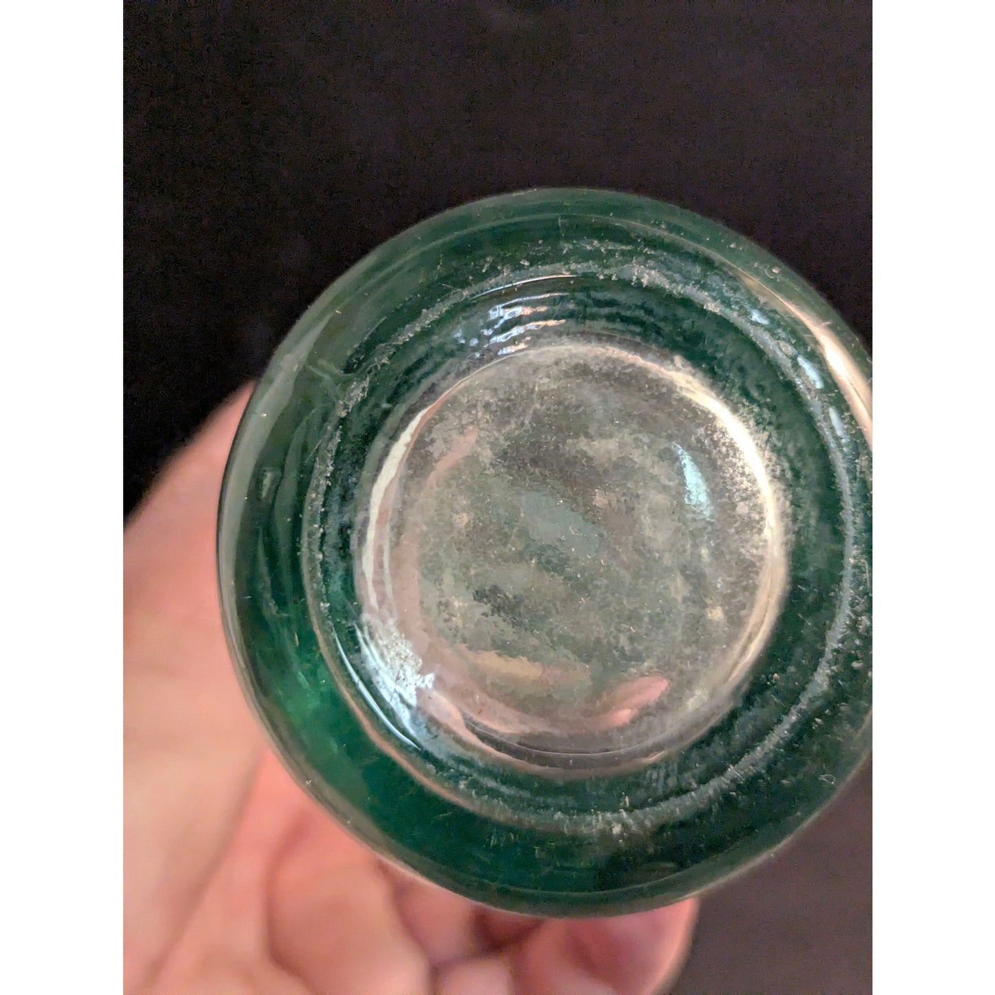 Antique Codd Neck Glass Soda Bottle Aqua Embossed Star Marble Stopper