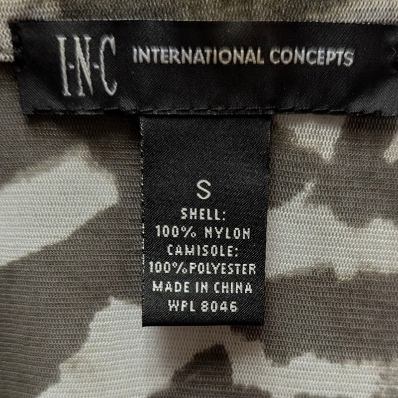 INC International Concepts Mixed Animal Print Mesh Tank Top Small Zebra Leopard
