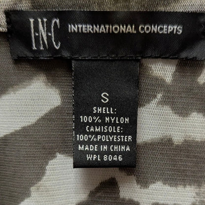 INC International Concepts Mixed Animal Print Mesh Tank Top Small Zebra Leopard