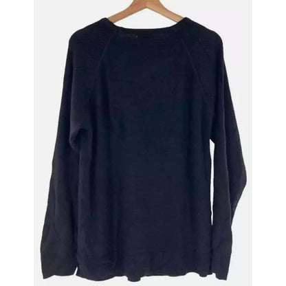 NWT Sweet Romeo Modern Crew Neck Raglan Sleeve Sweater Sz Small in Black