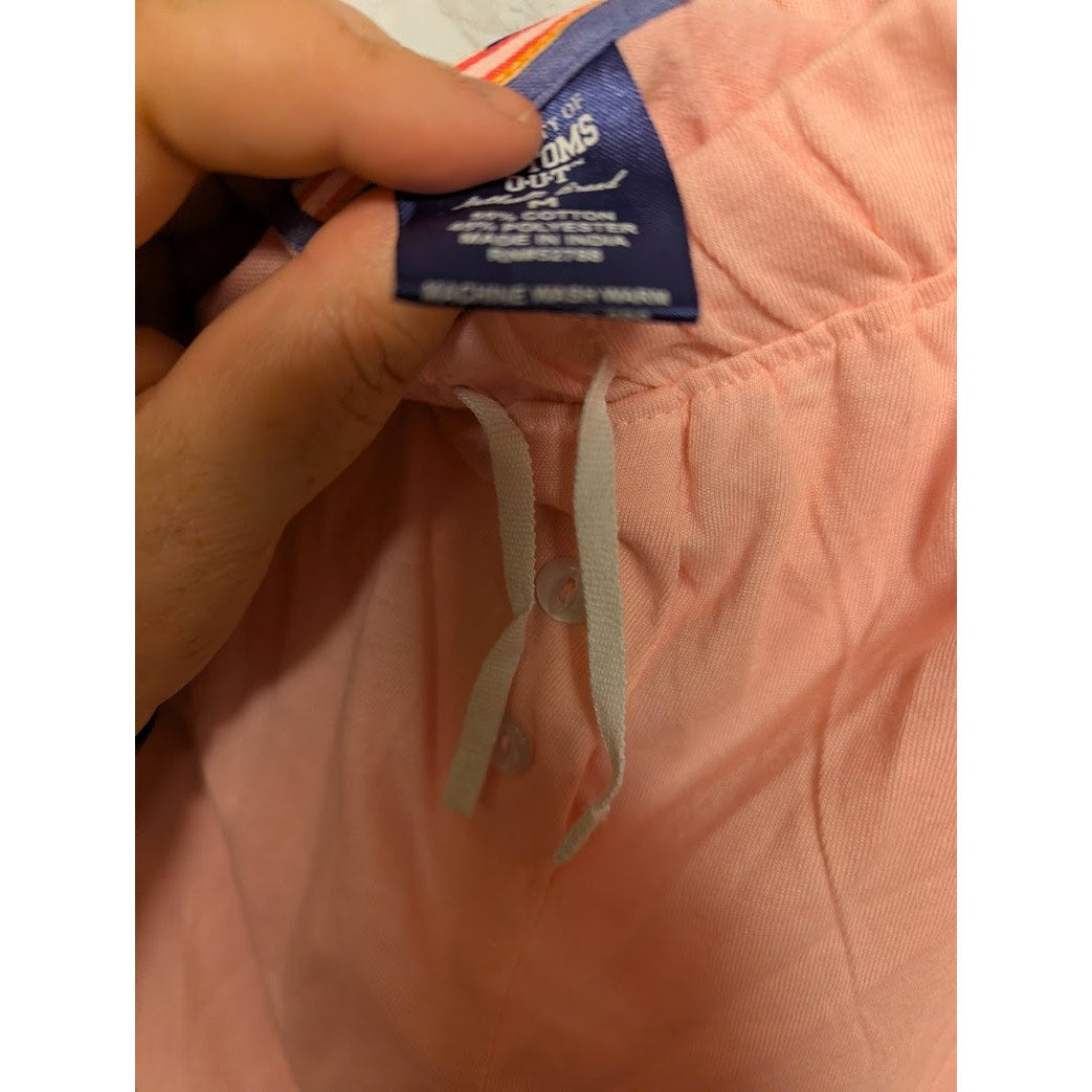 Bottoms Out Gal Size Medium Cotton Pajama Bottoms Drawstring waist Pink