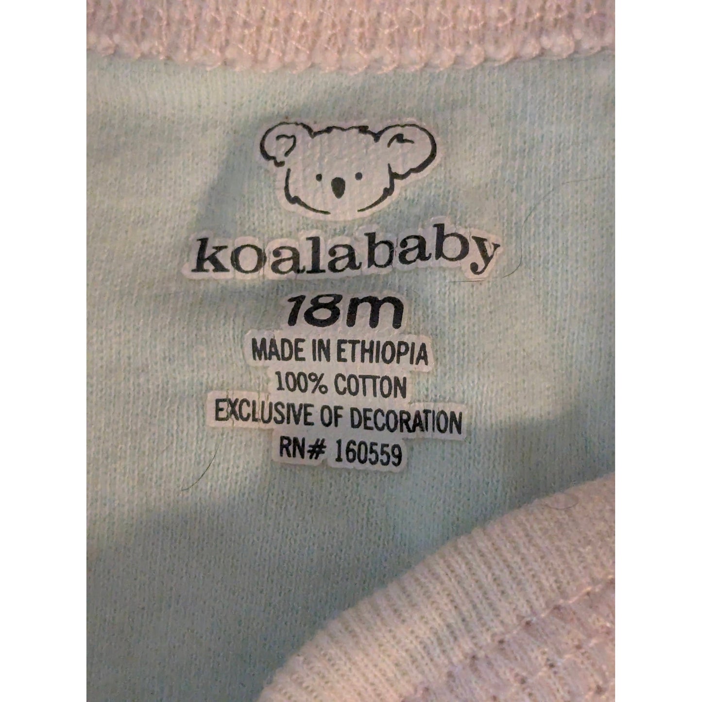 Koala Baby Baby Girls Blue Pink Floral One-Piece Bodysuit 18 Months