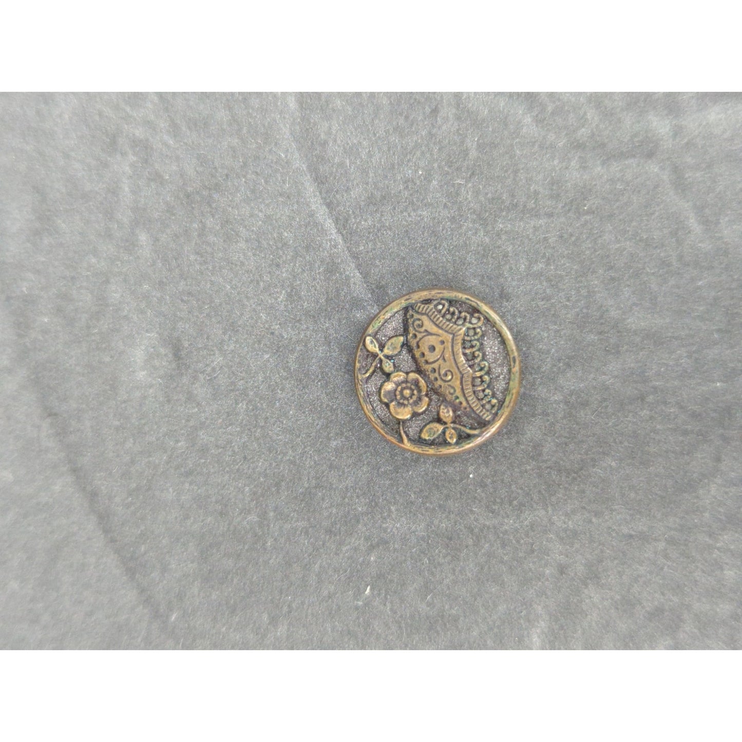 LOT C of 10 Antique Vintage Victorian Brass Mixed Materials Buttons ESTATE FIND