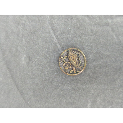 LOT C of 10 Antique Vintage Victorian Brass Mixed Materials Buttons ESTATE FIND