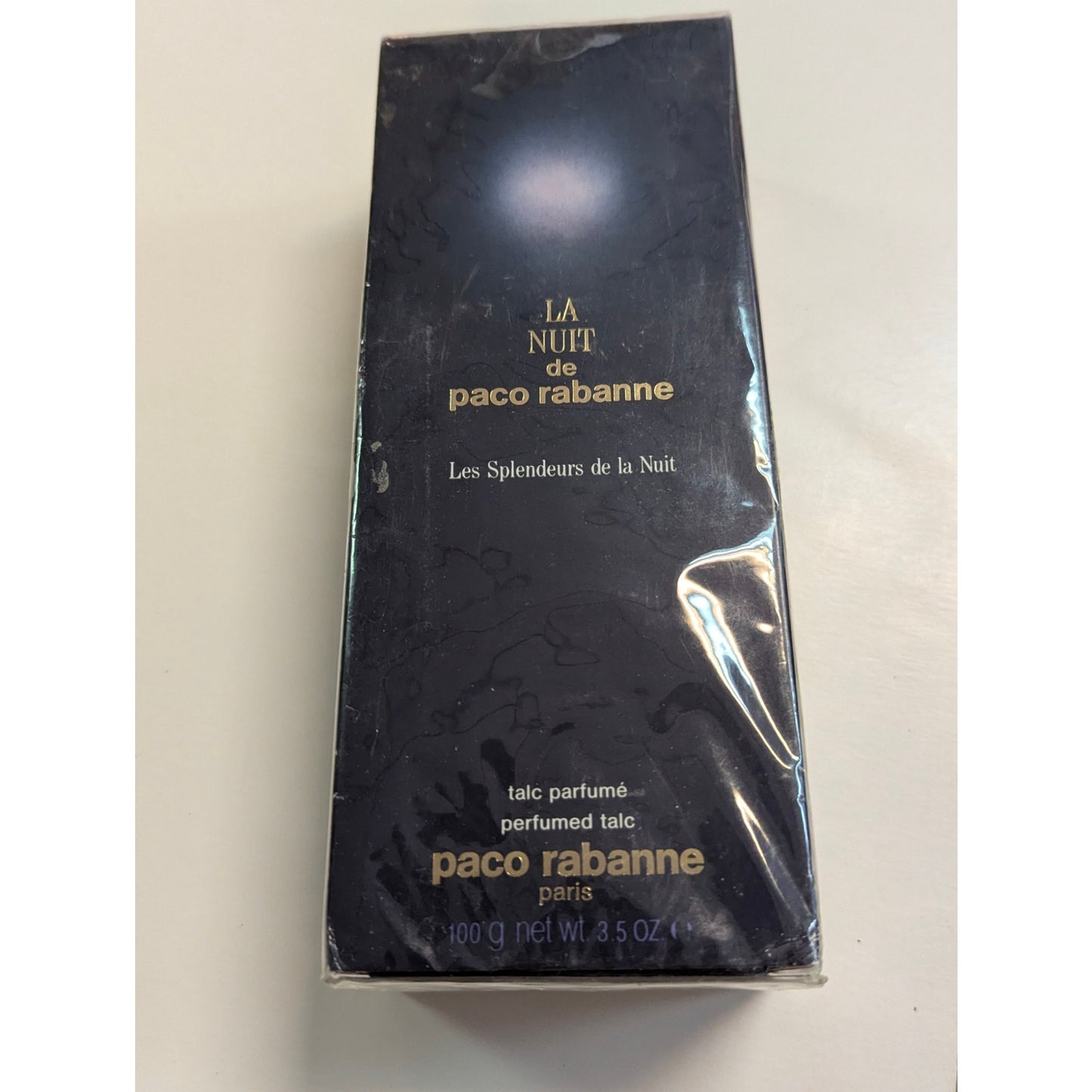 Vintage 1985 La Nuit de Paco Rabanne Perfumed Bath Talc 3.5 oz NIB Sealed