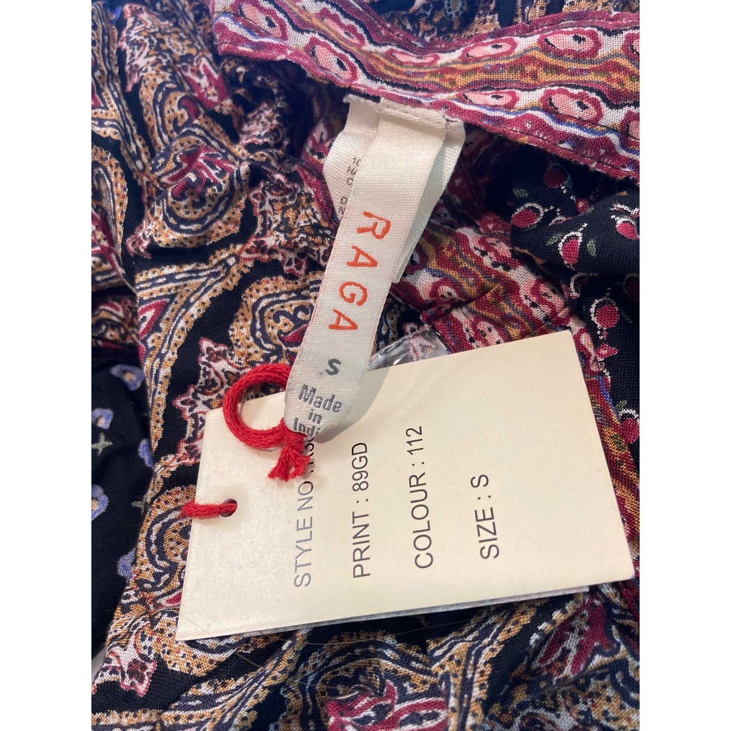 NWT RAGA Sleeveless Button Front Ruffle Strap Boho Dress Multicolor Sz Small