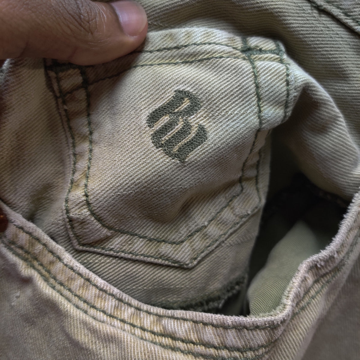 Rocawear Men Baggy Cargo Pants Y2K Hip Hop Khaki Tan Skate Streetwear Utility 38