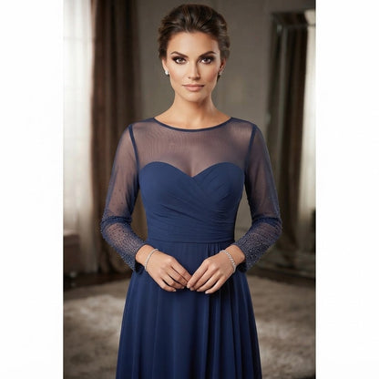 ALEX evenings Size 14W Wedgewood Blue Formal pearl sleeves 3/4 Sleeve NEW