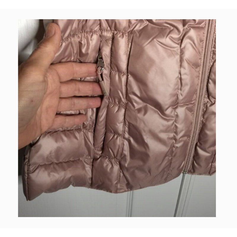 Kenneth Cole New York Quilted Puffer Jacket Long Sleeves Pink Size XLarge