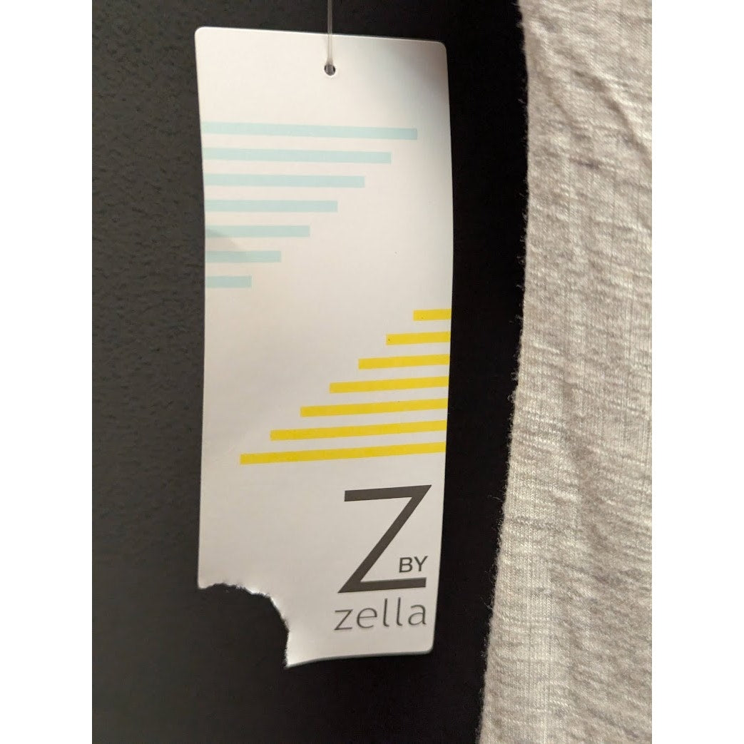Z by Zella Size XS 5/6 criss cross back white heather short sleeve top blouse