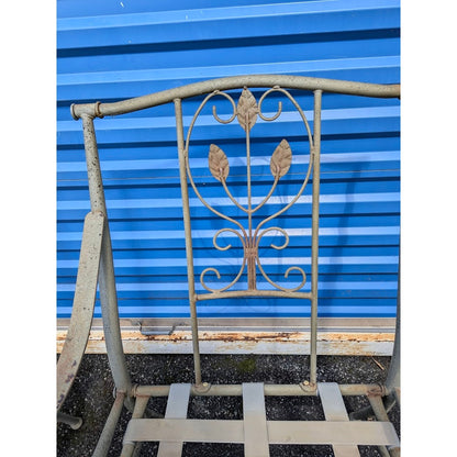 SECONDHAND SANDIES: Pair of outdoor metal chairs with cushions