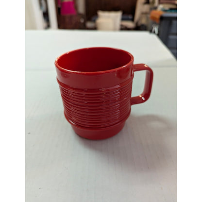 NOS Red Rubbermaid Snack Set Serving tray sandwich plate 6" soup bowl Cup Mug