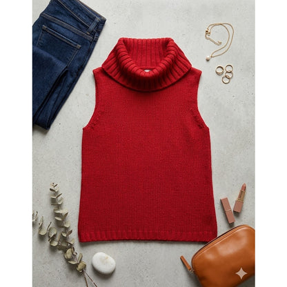 Josephine Chaus Size Small Petite Cowl Neck Sleeveless Sweater