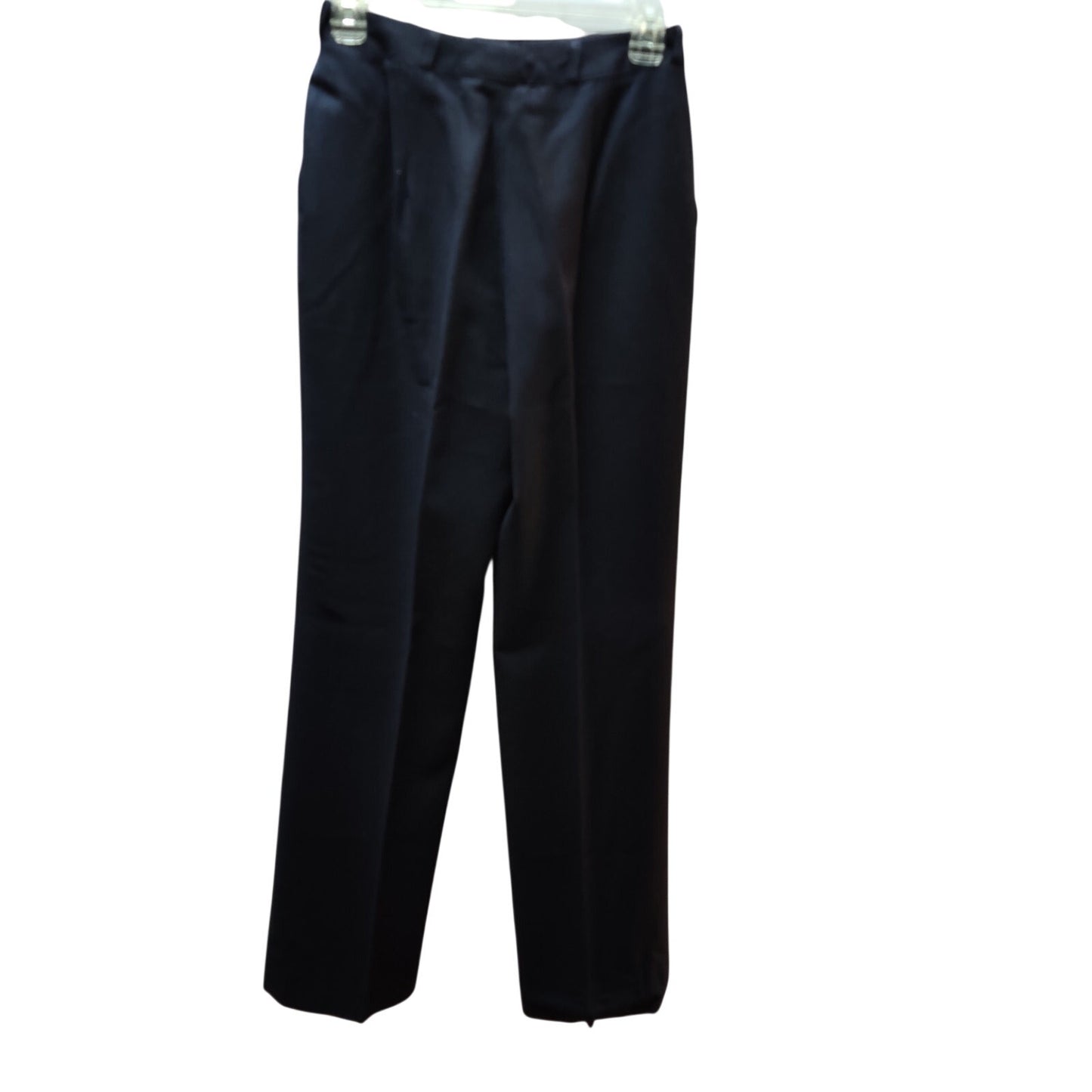 Harve Benard Pleated Trousers Womens 8 High Waist Tapered Navy Blue Dry Clean