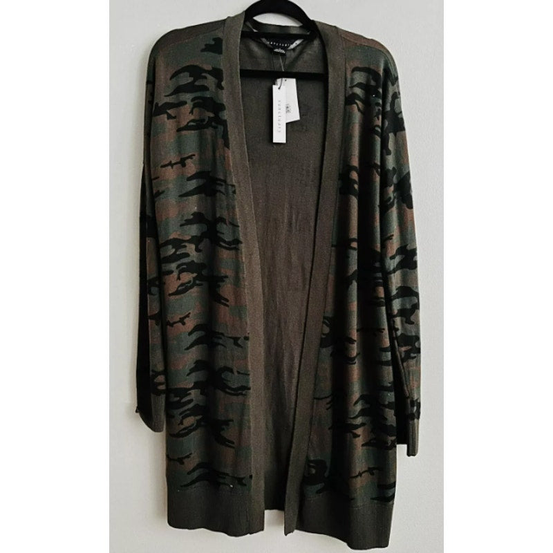 NWT Sanctuary Play Open Front Cardigan in Forest Camo Sz XS/Extra Small