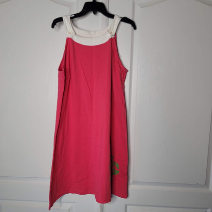 Lilly Pulitzer Jacqueline Shift White Coral Critter Crab Dress Halter XL