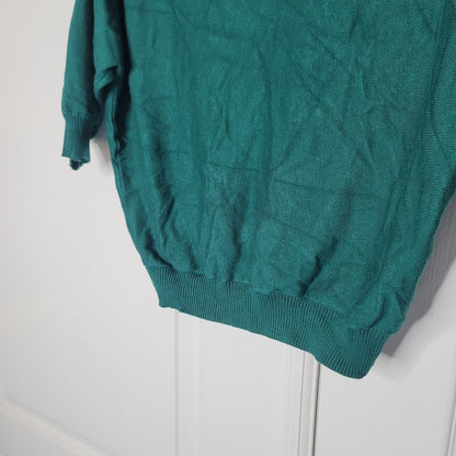 Philosophy Size Medium Knit VNeck Sweater Blouse top elastic cuff waist