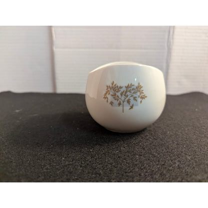 Vintage Thomas Bavaria Germany Porcelain Gold open Sugar Bowl Skeleton leaf