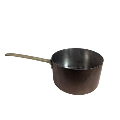 Vintage Paul Revere Limited Copper 2 Qt Saucepan Pot with Lid 6.5" Brass Handle